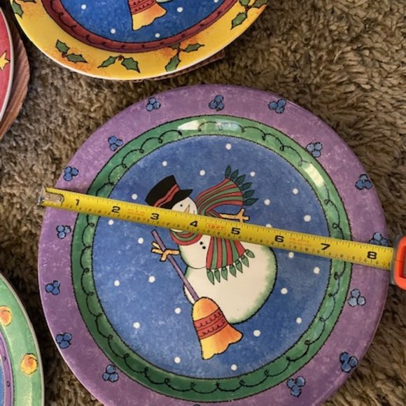 Sango Sweet Shoppe Christmas Salad Plates, Set of 4 - Picture 5 of 7